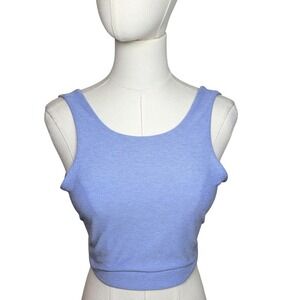 Outdoor Voices Colorblock Crop Top Blue Purple Lavender Open Back Activewear TS